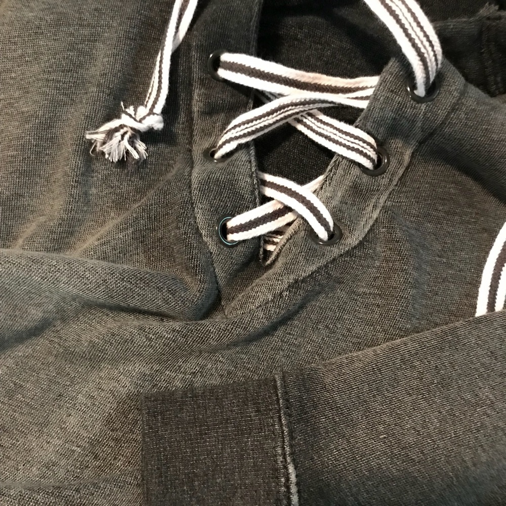 Last💜New💜Lace up vintage wash pullover - Picture 8 of 8